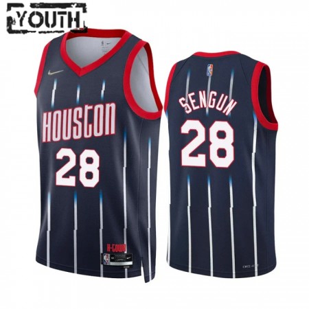 Dres Houston Rockets Alperen Sengun 28 Nike 2022-23 City Edition Navy Swingman - Dječji